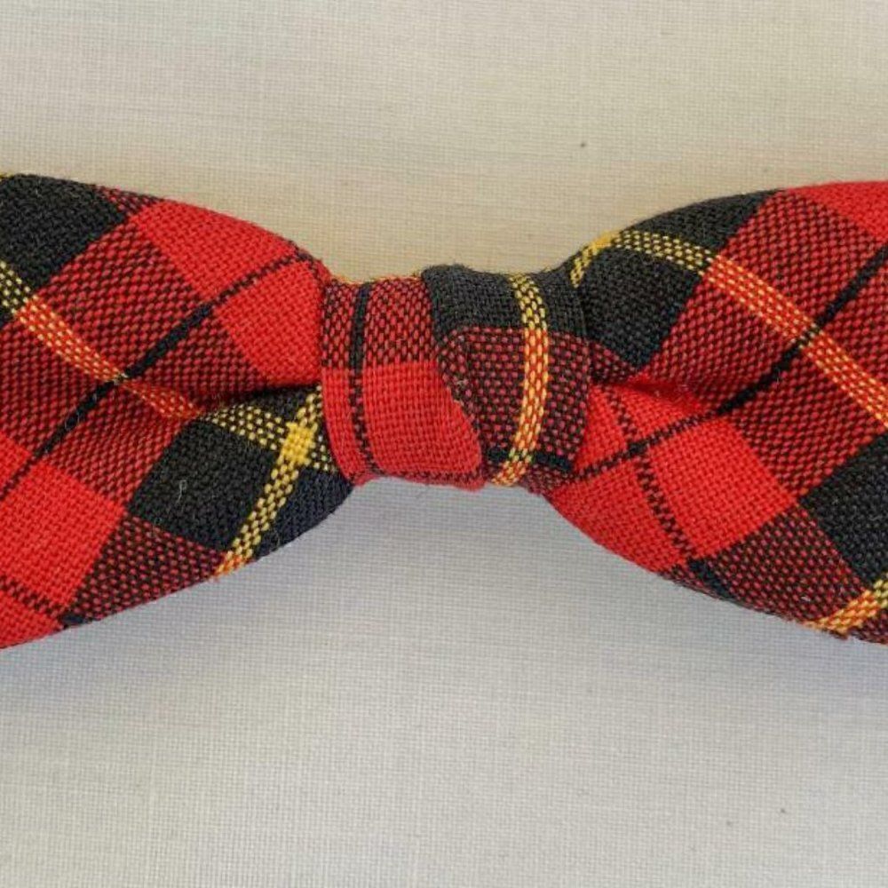 Vintage Lyton's Red Multi Wallace Tartan Plaid Cummerbund - Picture 2 of 8
